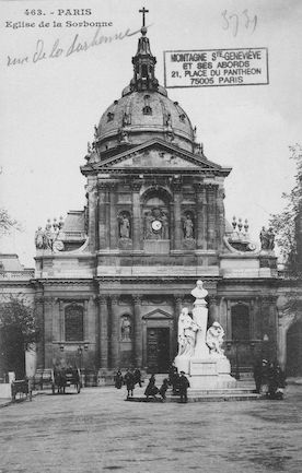 100  Eglise de la Sorbonne et statue d'Auguste Comte