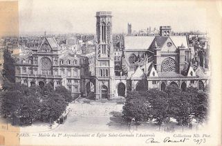 1002 Paris. Mairie du 1er arrondissement et Eglise saint Germain l'Auxerrois