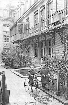 113 La Sorbonne. Jardin cour du laboratoire de Physiologie