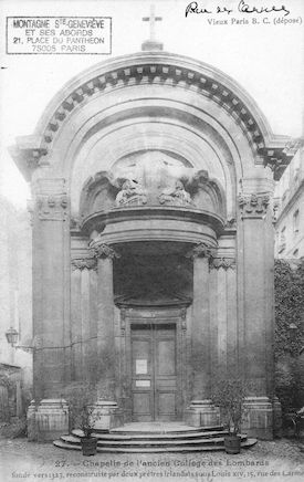 118  Chapelle de l'ancien collège des Lombards