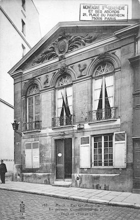120 Rue Geoffroy St Hilaire. Le premier commissariat de Police 1700-1702
