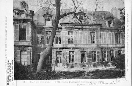 183 Hôtel de Miramion. XVIIème siècle. Pharmacie centrale des hôpitaux
