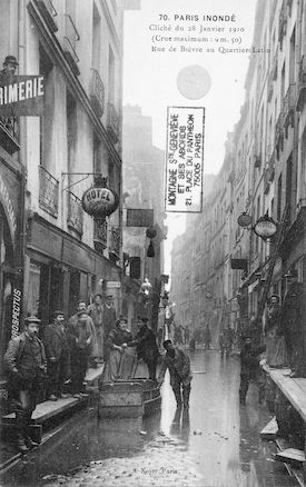 288 Paris inondé. 28 janvier 1910. Rue de Bièvre