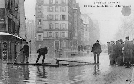 289B Crue de la Seine.Rue de Bièvre. 28 janvier 1910