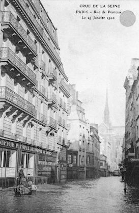 309 Crue e la Seine. Rue de Pontoise le 30 janvier 1910