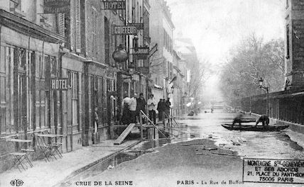 317 Crue de la Seine. La rue de Buffon