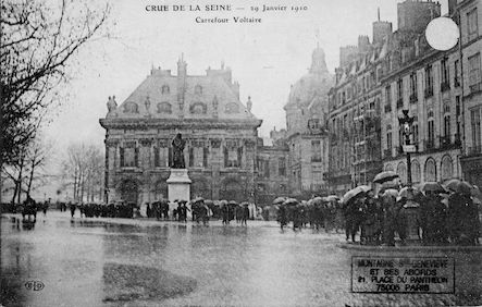 338 Crue de la Seine. 29 janvier 1910.Carrefour Voltaire
