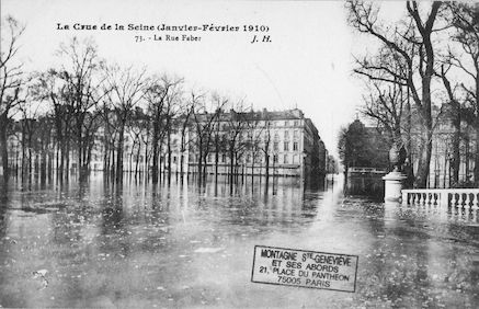 346 La crue de la Seine (Janvier-février 1910) La rue Faber