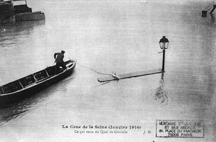 380B La crue de la Seine (janvier1910) Ce qui reste du quai de Grenelle