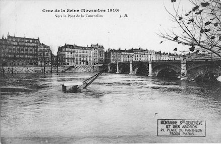 451 Crue de la Seine (Novembre 1910) Vers le pont de la Tournelles