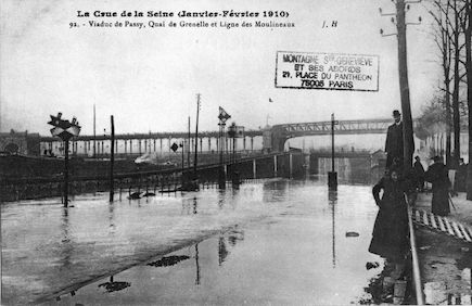 460 Crue de la Seine (jan-fév 1910) Viaduc de Passy