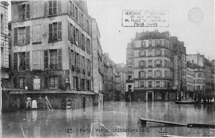 462 Paris-Venise. Inondations 1910. Quai Montebello