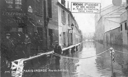 471 Paris inondé. Rue de Bellièvre