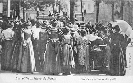 528 les p'tits métiers de Paris. Fête du 14 juillet. Bal public