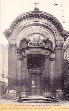 541 Chapelle de l'ancien collège des Lombards, rue des Carmes