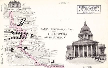 555 Paris-Itinéraire n° 12  De l'Opéra au Panthéon