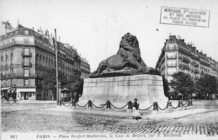664 Place Denfert Rochereau, le Lion de Belfort par Bartholdi