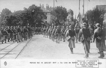 666 revue du 14 juillet 1917 au Lion de Belfort