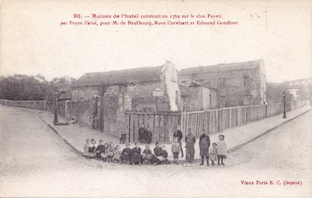 672 Ruines de l'hôtel construit en 1762 sur le clos Payen