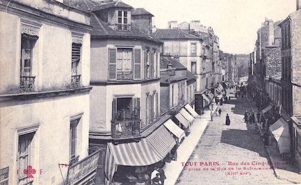 735 Rue des cinq-diamants prise de la rue de la Butte-aux-cailles