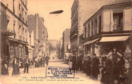 738 Rue des cinq-diamants. Le Clement Bayard passant au dessus du XIIIe arrt