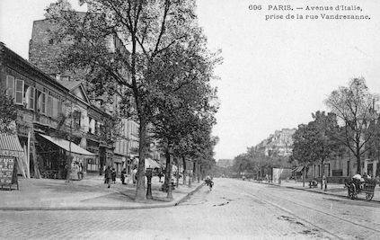745 Avenue d'Italie prise de la rue Vandrezanne