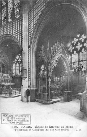 75 Eglise St Etienne-du  Mont. Tombeau et chapelle de Ste Genevièver