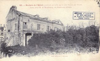 802.  Ruines de l'hôtel de M. de Neufbourg 68 bld d'Italie