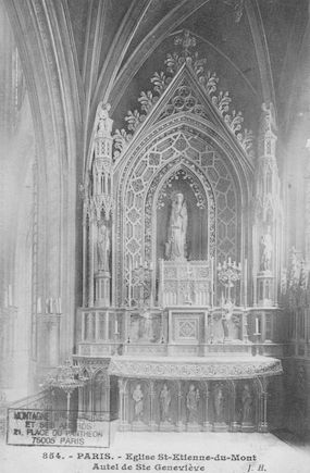 83 Eglise St Etienne-du- Mont. Autel de Ste Geneviève