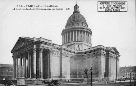 89 Panthéon et statue de J.J Rousseau