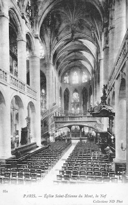 932 La nef de l'Eglise Saint Etienne-du-Mont