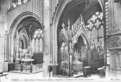 933 Eglise Saint Etienne-du-Mont. Chapelle et tombeau de Sainte Geneviève