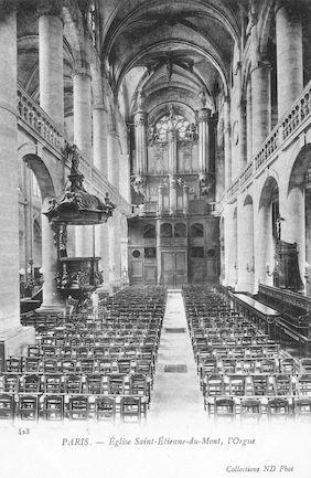 936 Eglise Saint Etienne-du-Mont. L'Orgue