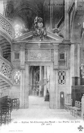 937 Eglise Saint Etienne-du-Mont. La porte du Jubé