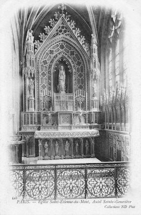 938 Eglise Saint Etienne-du-Mont. Autel de Sainte Geneviève