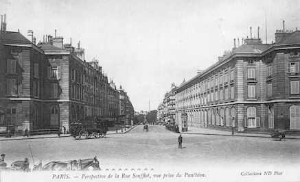 944 Perspective de la rue Soufflot vue de la place du Panthéon