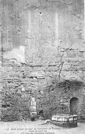 980 Mur d'enceinte de Philippe Auguste, cour du 62 rue du Cardinal Lemoine