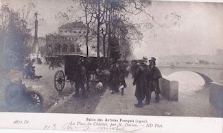 996. Salon des artistes français de 1910. La place du Chatelet par H. Durien