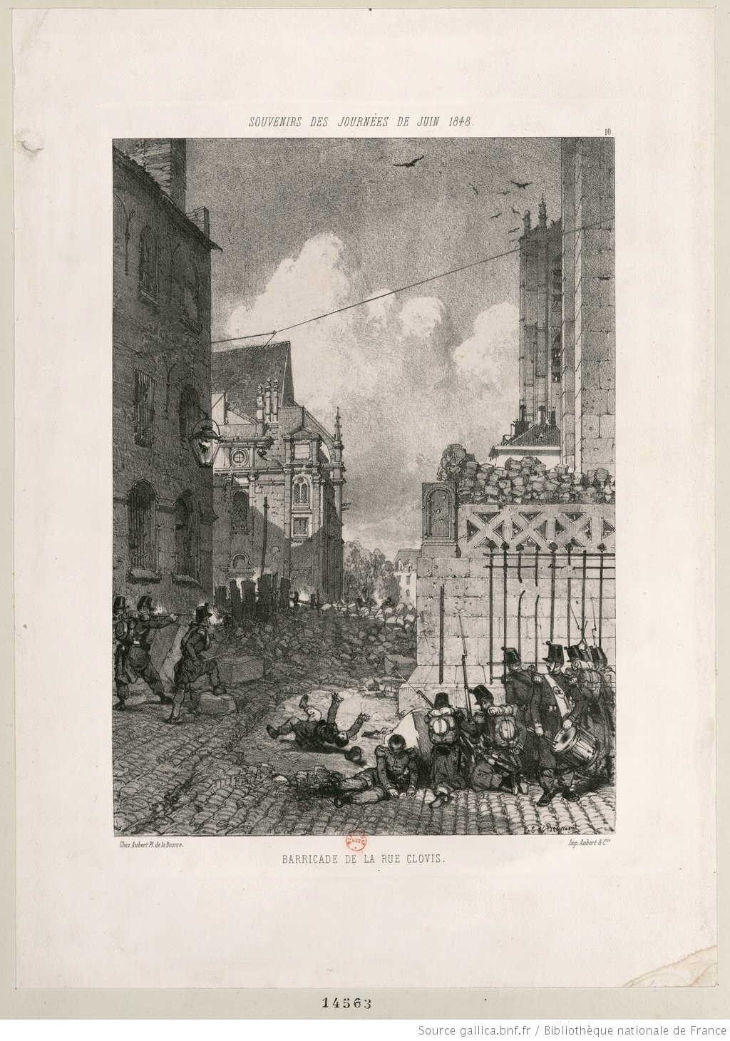 ➢Barricade de la rue Clovis-Éditeur -  Chez Aubert-1848